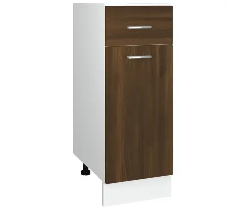 Sahtlitega Alumine Kapp "Lyon", Pruun Tamm, 30 X 46 X 81,5 cm Töödeldud Puit