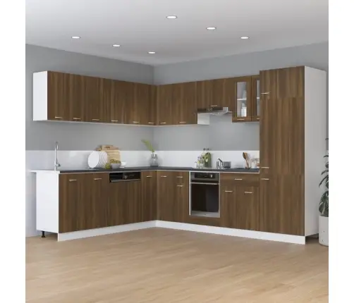 Sahtlitega Alumine Kapp "Lyon", Pruun Tamm, 30 X 46 X 81,5 cm Töödeldud Puit