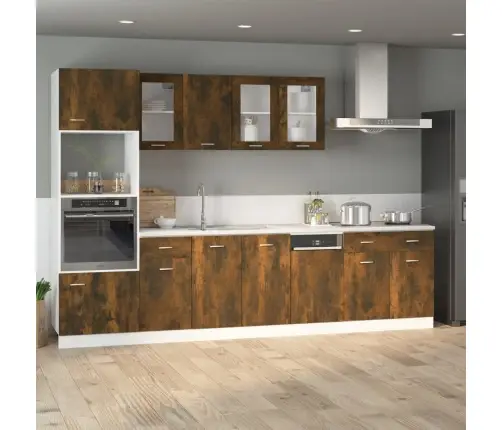 Sahtlitega Alumine Kapp "Lyon", Suitsutatud Tamm, 40 X 46 X 81,5 cm Töödeldud Puit