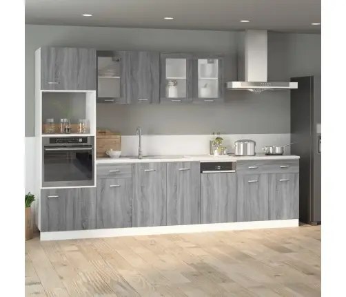 Sahtlitega Alumine Kapp "Lyon", Hall, Sonoma, 40 X 46 X 81,5 cm Töödeldud Puit