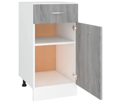 Sahtlitega Alumine Kapp "Lyon", Hall, Sonoma, 40 X 46 X 81,5 cm Töödeldud Puit