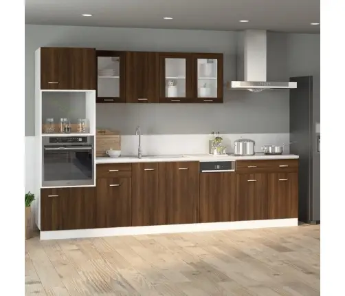 Sahtlitega Alumine Kapp "Lyon", Pruun Tamm 40 X 46 X 81,5 cm Töödeldud Puit