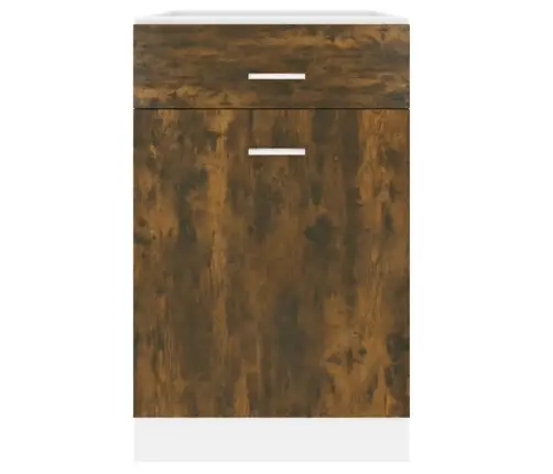 Sahtlitega Alumine Kapp "Lyon", Suitsutatud Tamm, 50 X 46 X 81,5 cm Töödeldud Puit