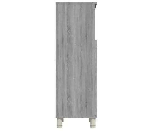 Vannasistabas Skapītis, Pelēks, 30X30X95 Cm, Inženierijas Koks Vidaxl