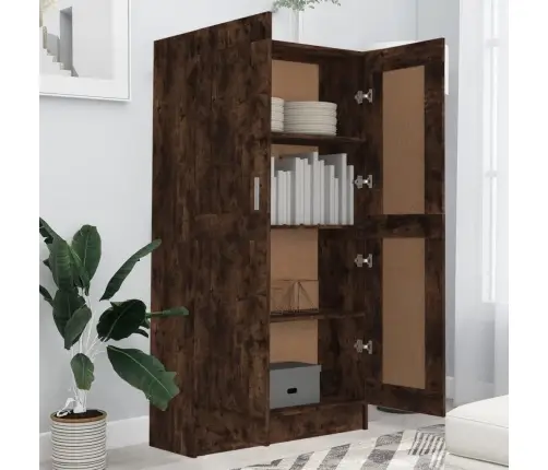 Raamatukapp, Suitsutatud Tamm, 82,5 X 30,5 X 150 cm Tehispuit