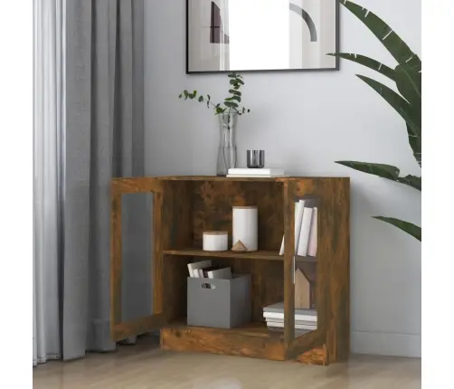 Vitrīnas Skapis, Ozola Krāsa, 82,5X30,5X80Cm, Inženierijas Koks Vidaxl