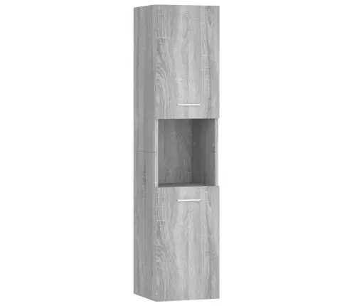 Vonios Spintelė, Pilka Ąžuolo, 30X30X130cm Apdirbta Mediena