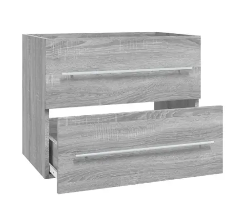 Izlietnes Skapītis, Pelēcīgs, 60X38,5X48 Cm, Inženierijas Koks Vidaxl