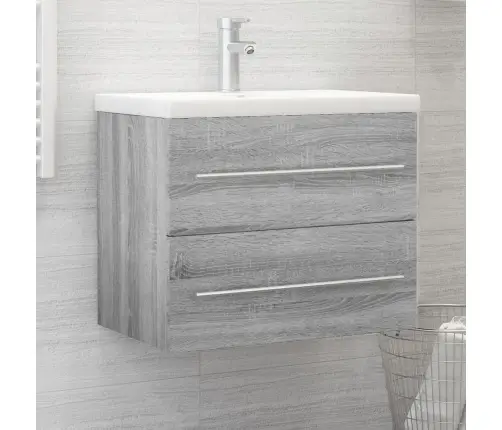 Izlietnes Skapītis, Pelēcīgs, 60X38,5X48 Cm, Inženierijas Koks Vidaxl