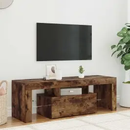 Tv Skapītis Ar Led Lampiņām, Ozolkoka Krāsa, 120X35X40 Cm Vidaxl