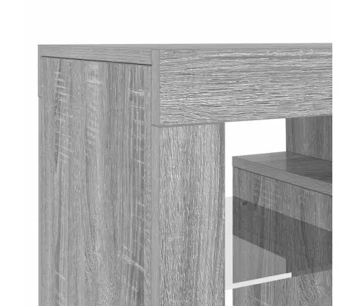 Tv Skapītis Ar Led Lampiņām, Pelēka Ozola Krāsa, 120X35X40 Cm Vidaxl