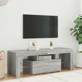 Tv Skapītis Ar Led Lampiņām, Pelēka Ozola Krāsa, 120X35X40 Cm Vidaxl