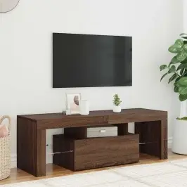 Televizoriaus Spintelė Su Led, Ruda Ąžuolo, 120X35X40Cm