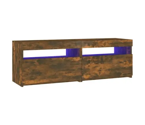 Tv Skapītis Ar Led Lampiņām, Ozolkoka Krāsa, 120X35X40 Cm Vidaxl