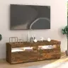 Tv Skapītis Ar Led Lampiņām, Ozolkoka Krāsa, 120X35X40 Cm Vidaxl
