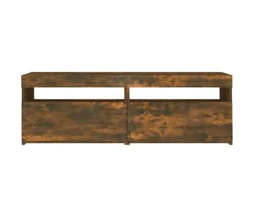 Tv Skapītis Ar Led Lampiņām, Ozolkoka Krāsa, 120X35X40 Cm Vidaxl