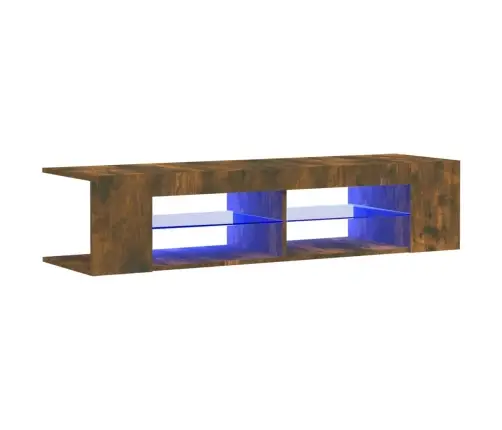 Televizoriaus Spintelė Su Led, Dūminio Ąžuolo, 135X39X30Cm