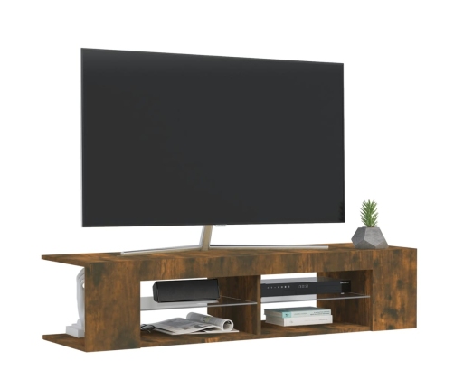 Tv Galdiņš Ar Led Lampiņām, Ozolkoka Krāsa, 135X39X30 Cm Vidaxl