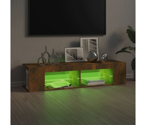 Tv Galdiņš Ar Led Lampiņām, Ozolkoka Krāsa, 135X39X30 Cm Vidaxl