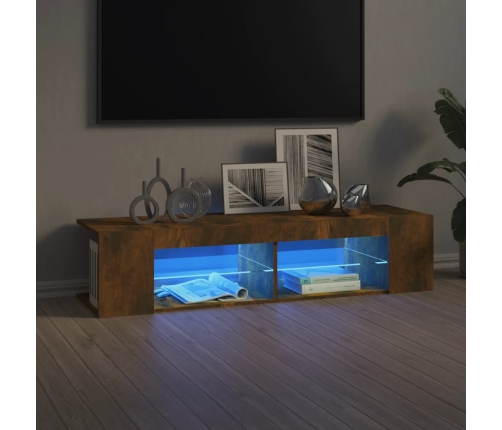 Tv Galdiņš Ar Led Lampiņām, Ozolkoka Krāsa, 135X39X30 Cm Vidaxl