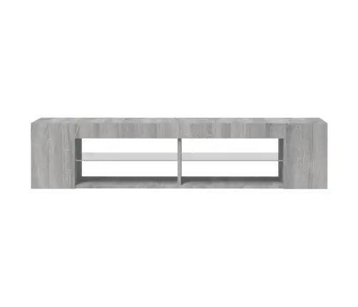 Televizoriaus Spintelė Su Led, Pilka Ąžuolo, 135X39X30Cm