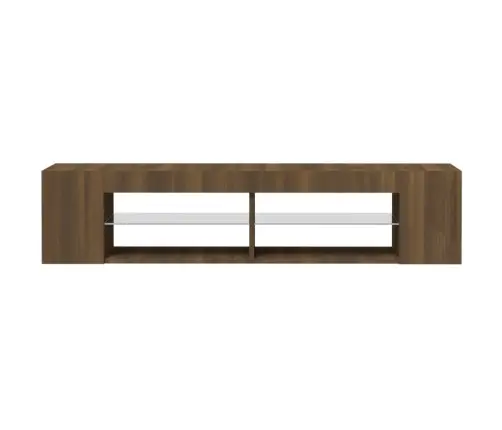 Tv Galdiņš Ar Led Lampiņām, Ozolkoka Krāsa, 135X39X30 Cm Vidaxl