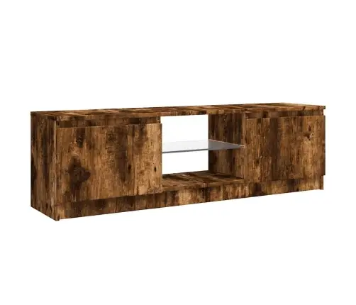 Tv Skapītis Ar Led Gaismiņām, Ozolkoka Krāsa, 120X30X36 Cm Vidaxl