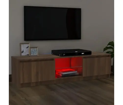 Tv Spintelė Su Led Apšvietimu, Ruda Ąžuolo, 120X30X36Cm Tv Spintelė Su Led Apšvietimu, Ruda Ąžuolo, 120X30X36Cm