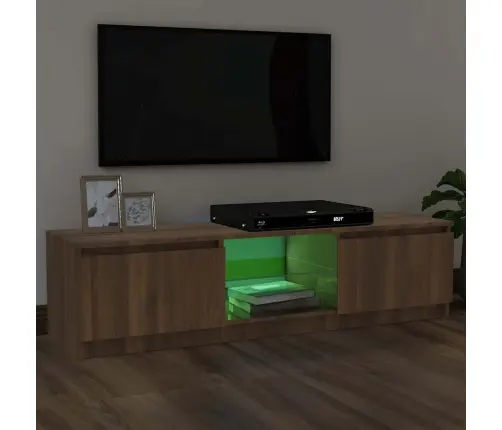 Tv Spintelė Su Led Apšvietimu, Ruda Ąžuolo, 120X30X36Cm Tv Spintelė Su Led Apšvietimu, Ruda Ąžuolo, 120X30X36Cm