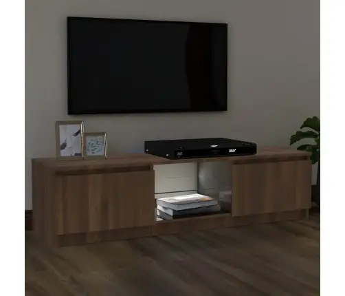 Tv Spintelė Su Led Apšvietimu, Ruda Ąžuolo, 120X30X36Cm Tv Spintelė Su Led Apšvietimu, Ruda Ąžuolo, 120X30X36Cm