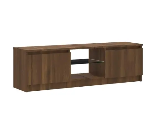 Tv Spintelė Su Led Apšvietimu, Ruda Ąžuolo, 120X30X36Cm Tv Spintelė Su Led Apšvietimu, Ruda Ąžuolo, 120X30X36Cm