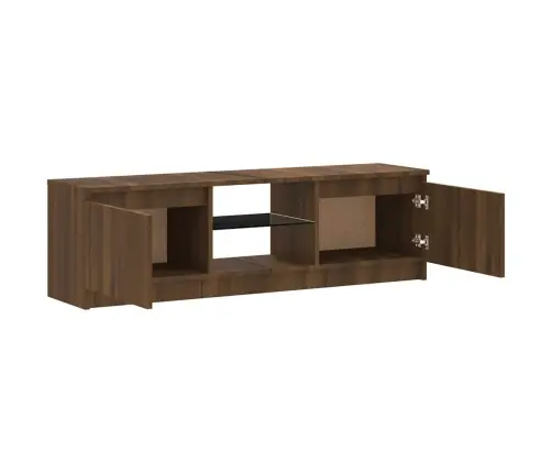 Tv Spintelė Su Led Apšvietimu, Ruda Ąžuolo, 120X30X36Cm Tv Spintelė Su Led Apšvietimu, Ruda Ąžuolo, 120X30X36Cm
