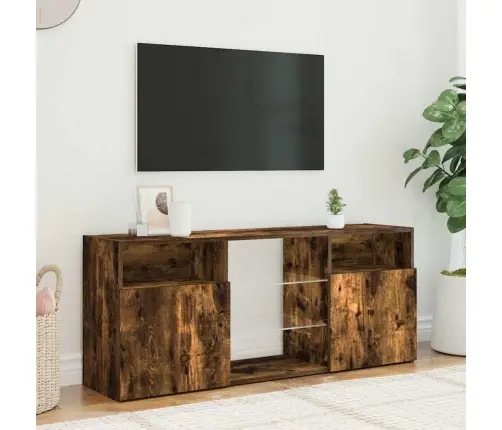 Tv Skapītis Ar Led Lampiņām, Ozolkoka Krāsa, 120X30X50 Cm Vidaxl