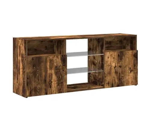 Tv Skapītis Ar Led Lampiņām, Ozolkoka Krāsa, 120X30X50 Cm Vidaxl