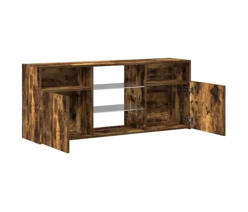 Tv Skapītis Ar Led Lampiņām, Ozolkoka Krāsa, 120X30X50 Cm Vidaxl