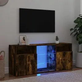 Tv Skapītis Ar Led Lampiņām, Ozolkoka Krāsa, 120X30X50 Cm Vidaxl