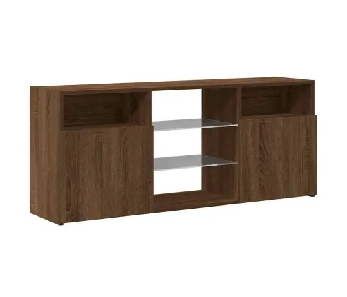 Tv Skapītis Ar Led Lampiņām, Ozolkoka Krāsa, 120X30X50 Cm Vidaxl