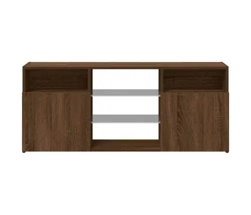 Tv Skapītis Ar Led Lampiņām, Ozolkoka Krāsa, 120X30X50 Cm Vidaxl