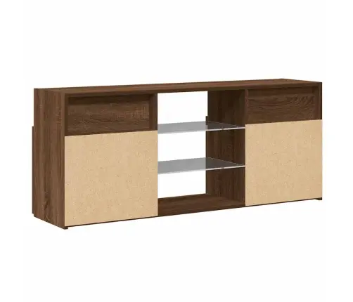 Tv Skapītis Ar Led Lampiņām, Ozolkoka Krāsa, 120X30X50 Cm Vidaxl
