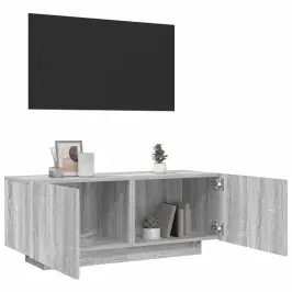 Tv Skapītis, Pelēka Ozolkoka, 100X35X40 Cm, Inženierijas Koks Vidaxl