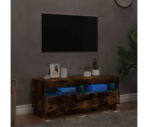 Tv Skapītis Ar Led Lampiņām, Ozolkoka Krāsa, 100X35X40 Cm Vidaxl
