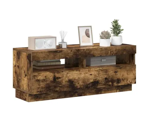 Tv Skapītis Ar Led Lampiņām, Ozolkoka Krāsa, 100X35X40 Cm Vidaxl