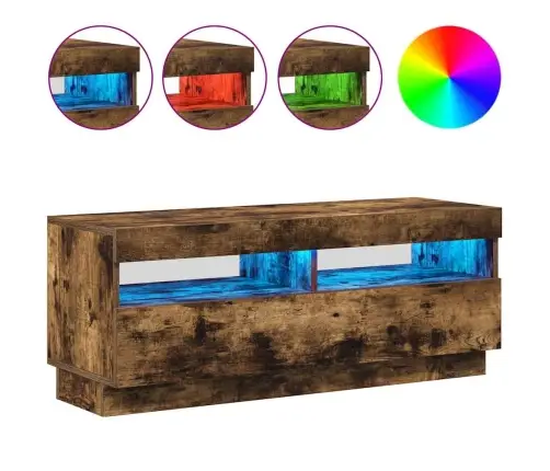 Tv Skapītis Ar Led Lampiņām, Ozolkoka Krāsa, 100X35X40 Cm Vidaxl