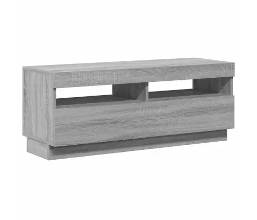 Televizoriaus Spintelė Su Led, Pilka Ąžuolo, 100X35X40Cm