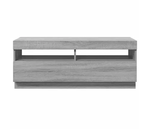 Televizoriaus Spintelė Su Led, Pilka Ąžuolo, 100X35X40Cm