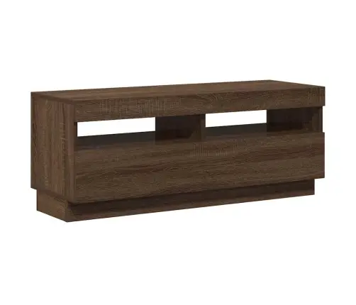 Tv Skapītis Ar Led Lampiņām, Ozolkoka Krāsa, 100X35X40 Cm Vidaxl