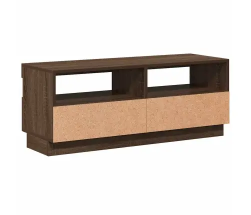 Tv Skapītis Ar Led Lampiņām, Ozolkoka Krāsa, 100X35X40 Cm Vidaxl