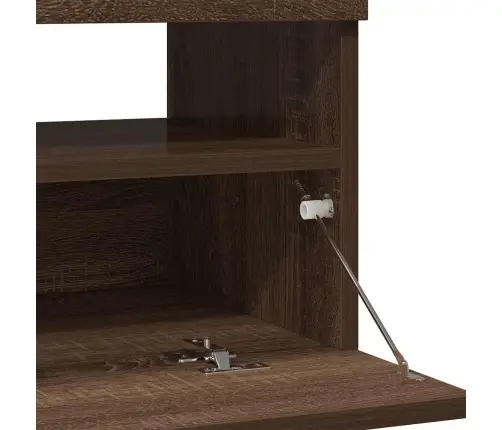 Tv Skapītis Ar Led Lampiņām, Ozolkoka Krāsa, 100X35X40 Cm Vidaxl