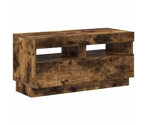 Tv Skapītis Ar Led Lampiņām, Ozolkoka Krāsa, 80X35X40 Cm Vidaxl