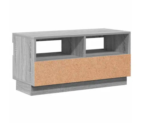 Tv Skapītis Ar Led Lampiņām, Pelēka Ozolkoka Krāsa, 80X35X40 Cm Vidaxl